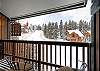 Watch skiers on the slopes from the private deck - 4 O’Clock Lodge D26 Breckenridge Vacation Rental 