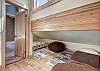 One Queen and one Twin bed great for kids tucked into the upper level loft - 4 O’Clock Lodge D26 Breckenridge Vacation Rental 