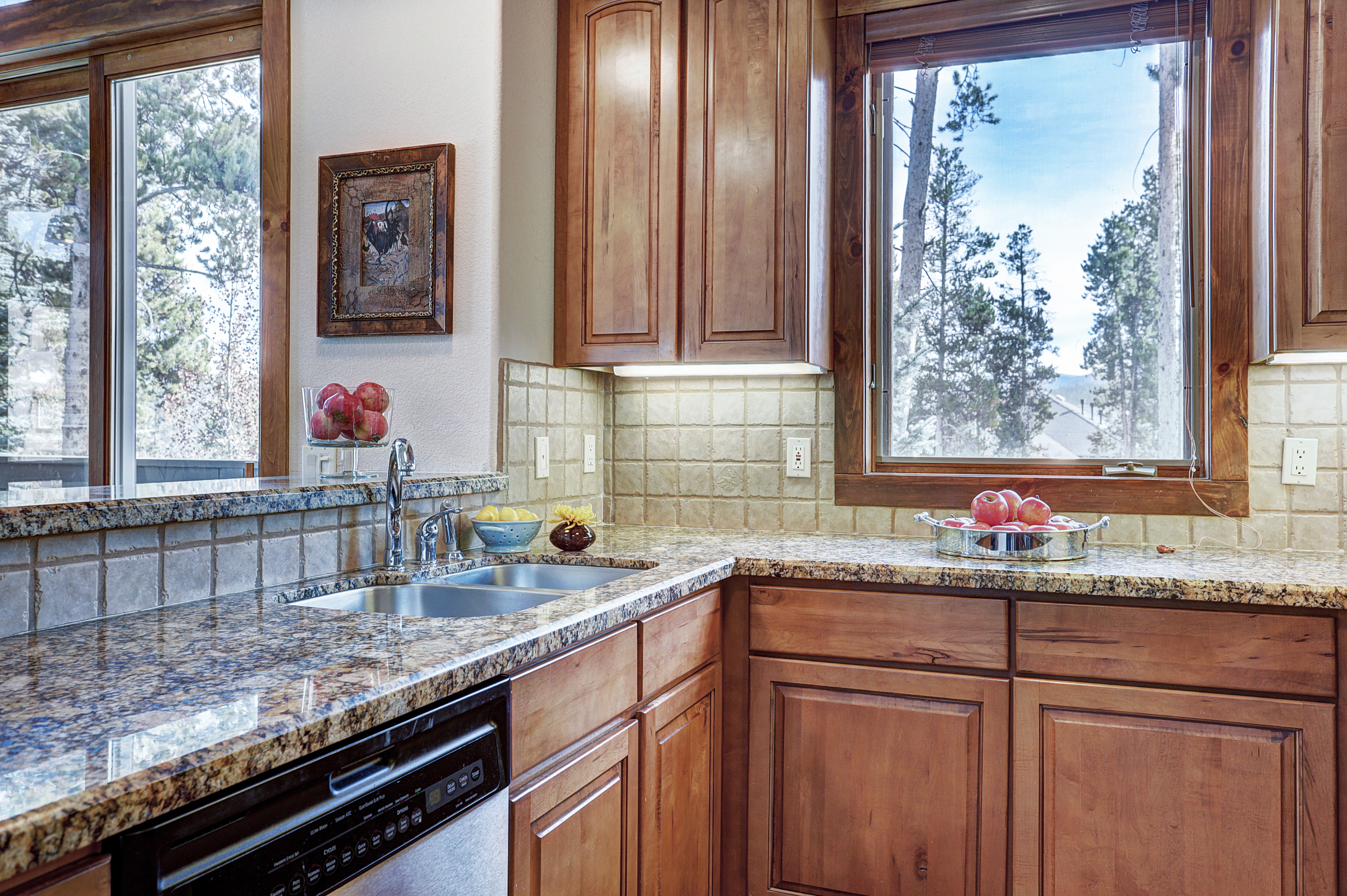 Enjoy the beautiful views right outside the kitchen - Amber Sky Breckenridge Vacation Rental