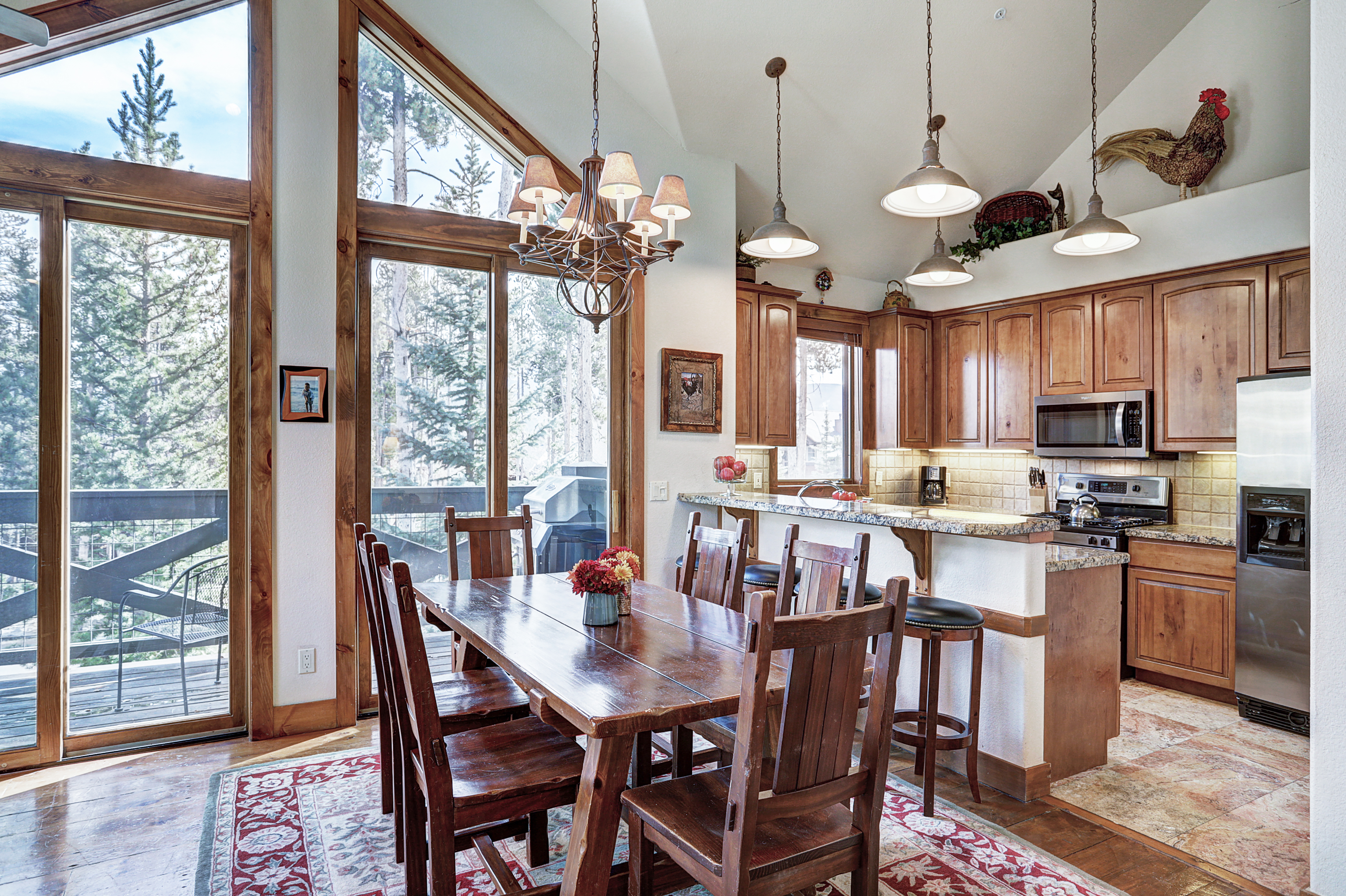 Enjoy dinner and a view in this open dining area - Amber Sky Breckenridge Vacation Rental
