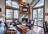 These gorgeous large windows bring a lot of natural light into the living area - Amber Sky Breckenridge Vacation Rental 