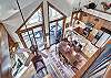 Overhead view of the living, kitchen and dining areas - Amber Sky Breckenridge Vacation Rental 