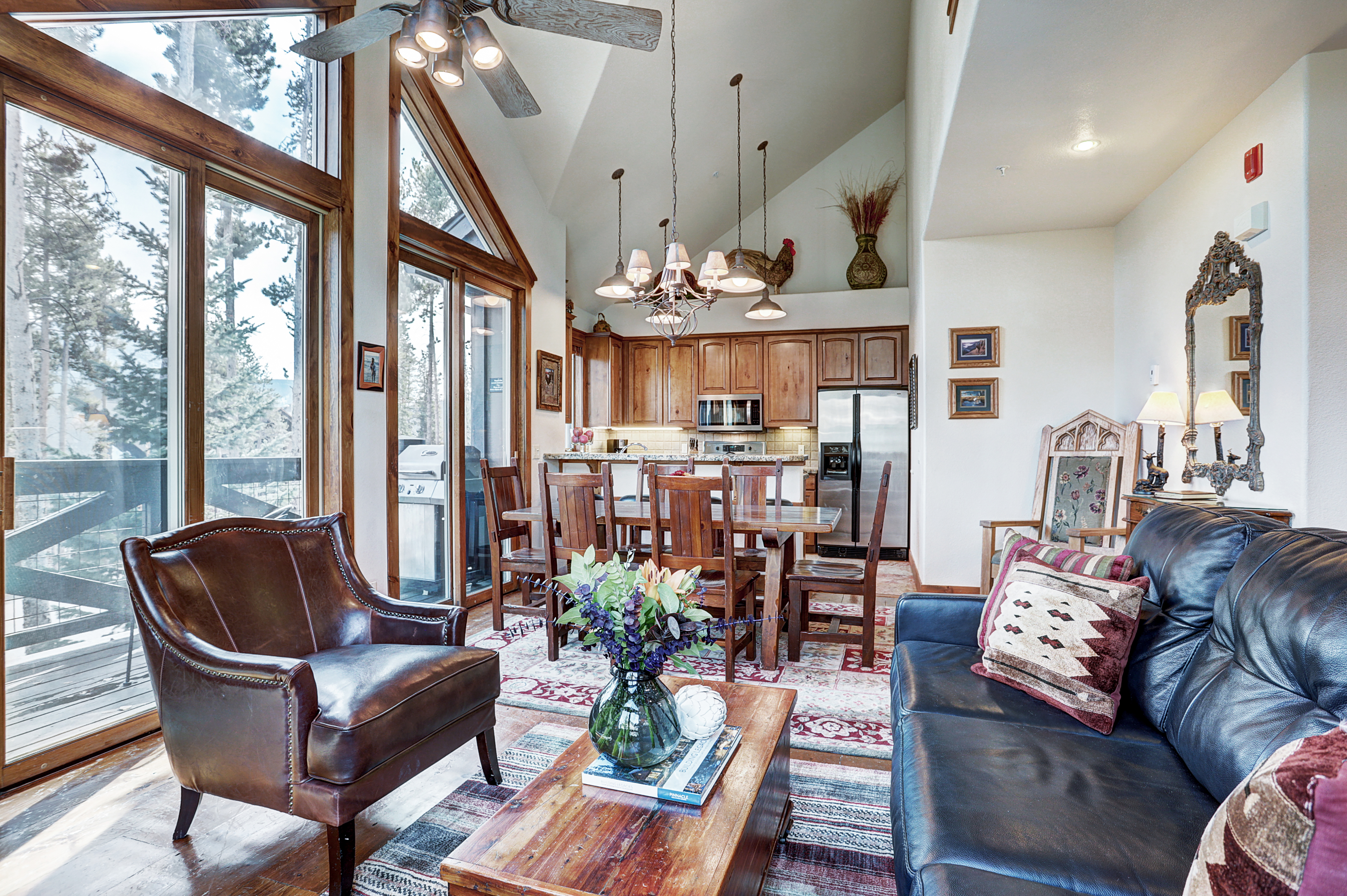Open up the sliding glass doors on a warm day and enjoy the fresh air - Amber Sky Breckenridge Vacation Rental