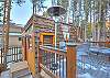 View of cozy bungalow with Queen-size bed, two Twins and flat screen TV - Arrow Darrow Breckenridge Vacation Rental 