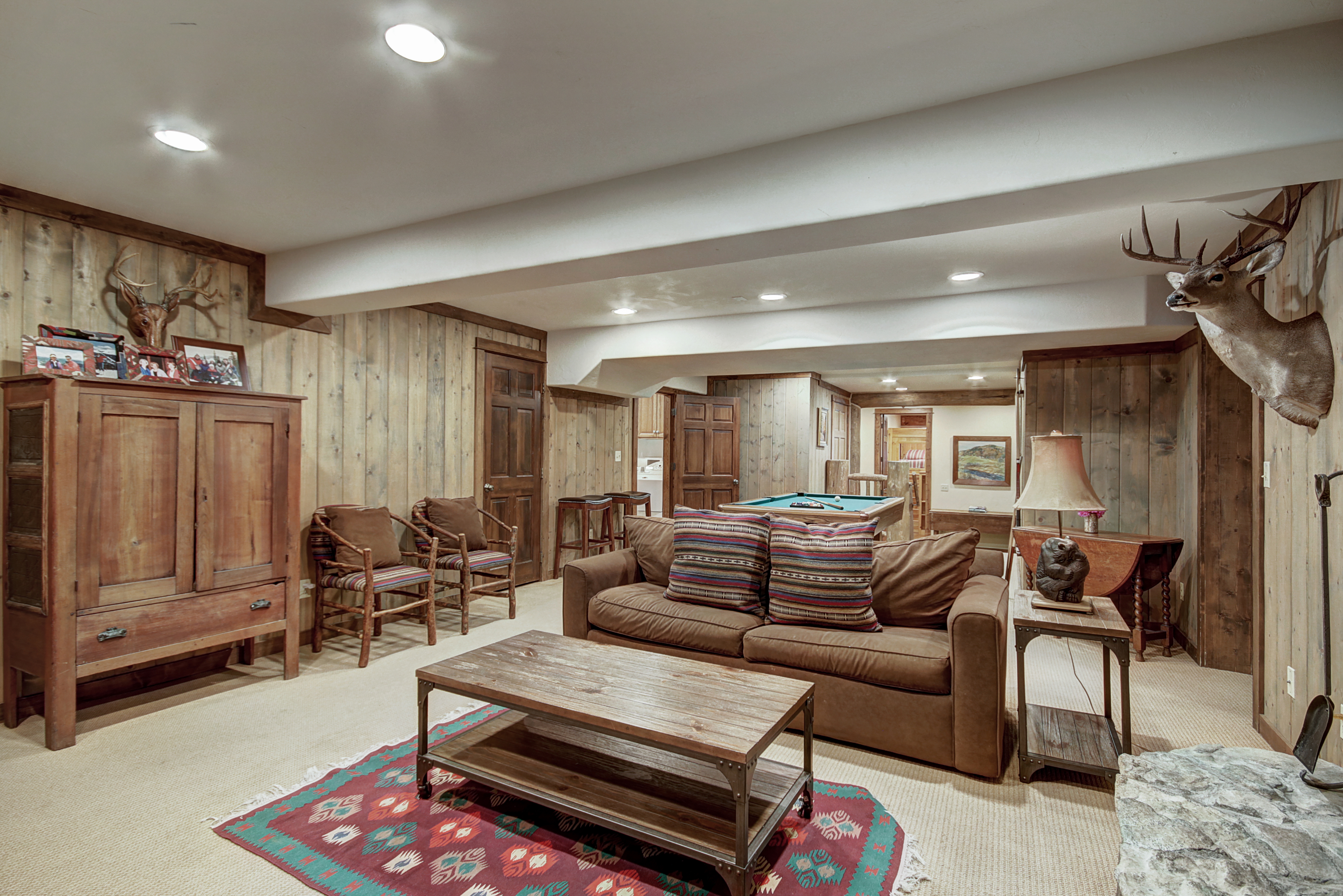 Have a fun night playing pool, watching the latest game, and relaxing - Bear Lodge Breckenridge Vacation Rental
