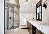 The luxurious master bathroom boasts a steam shower to relax your tired muscles. -  The Bogart House Breckenridge Vacation Rental 