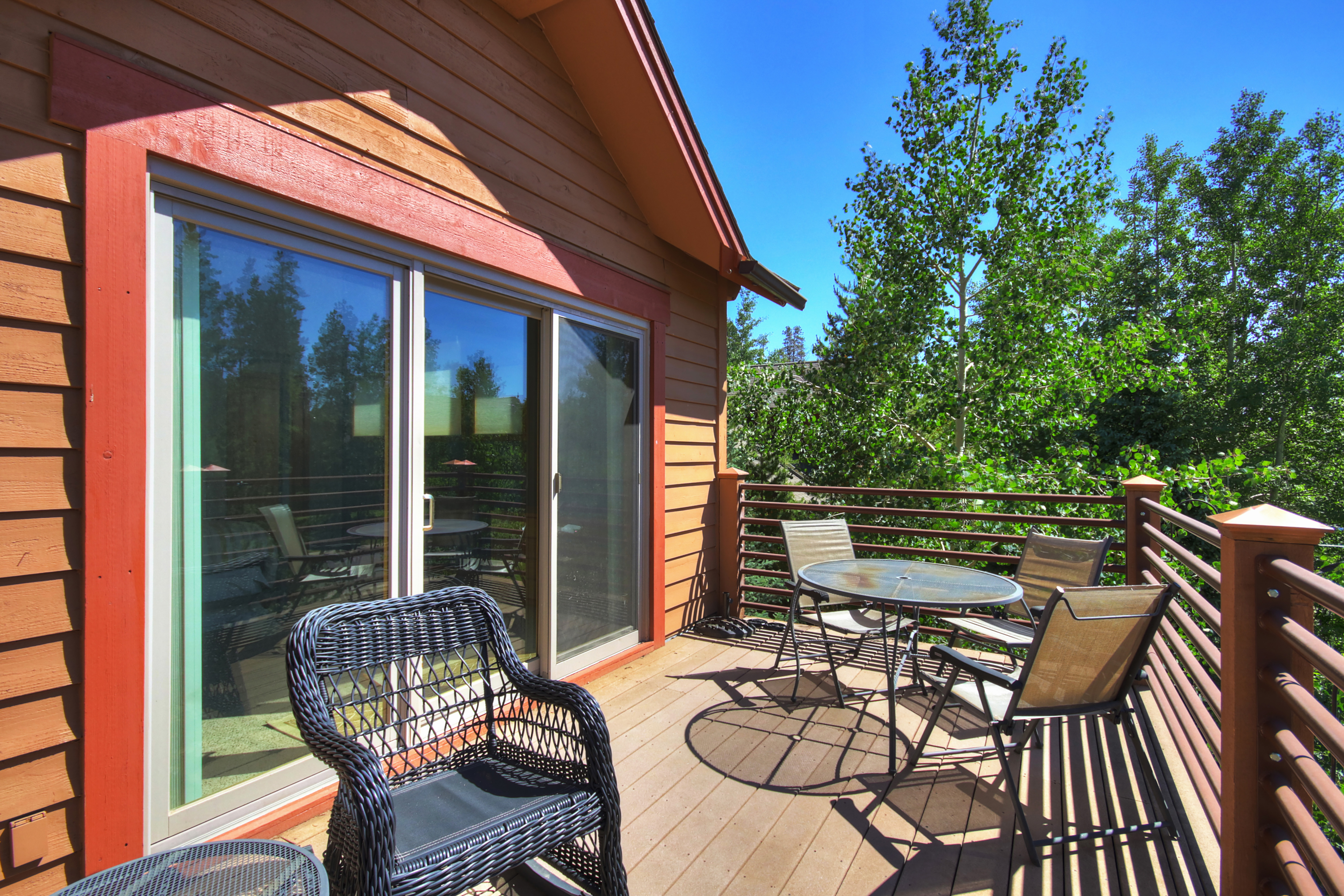Patio Seating with beautiful views. - Buffalo Mountain Vista Frisco Vacation Rental