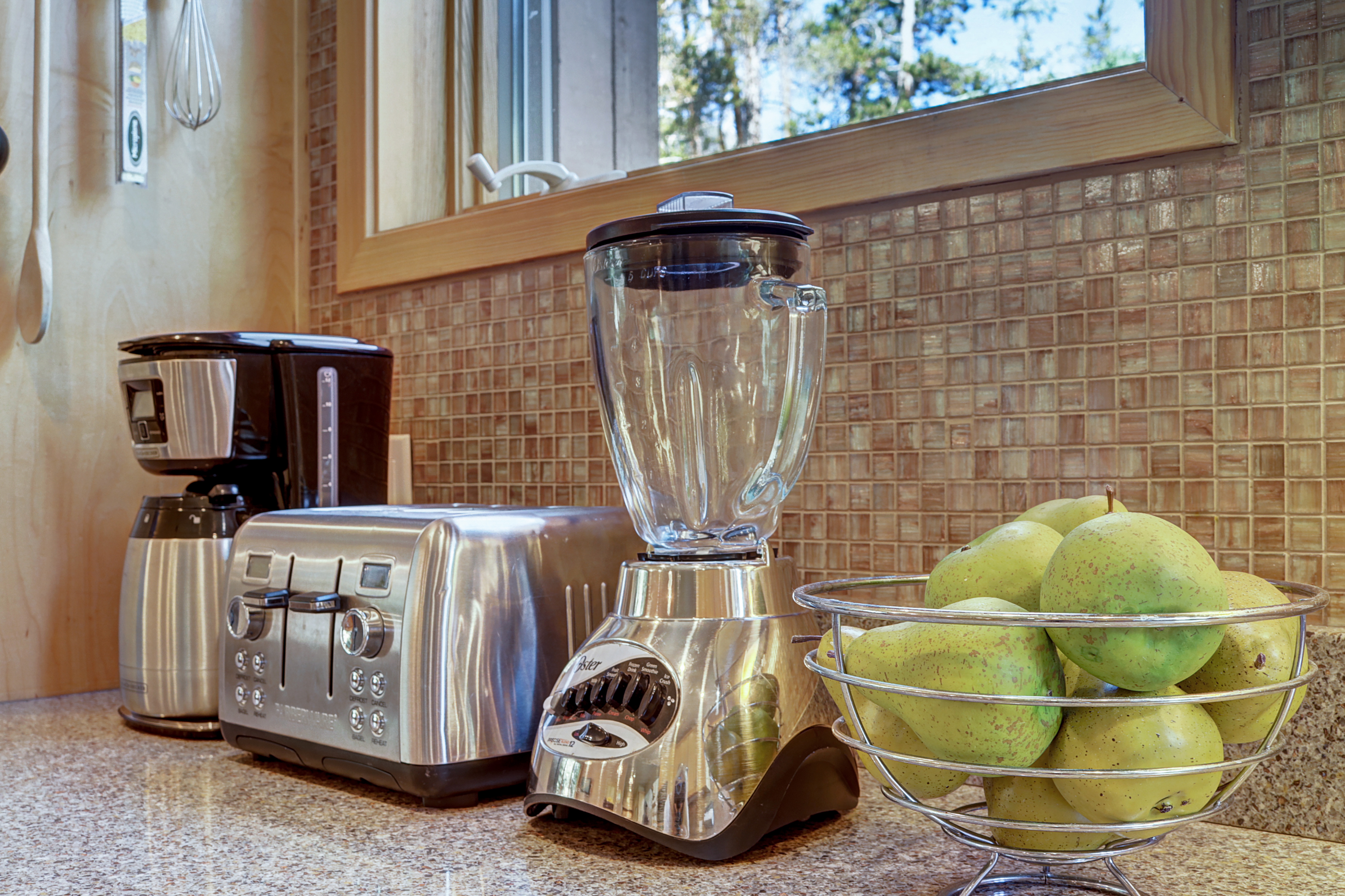 12 cup coffee maker, toaster, slow cooker and blender available in the kitchen. - Buffalo Mountain Vista Frisco Vacation Rental