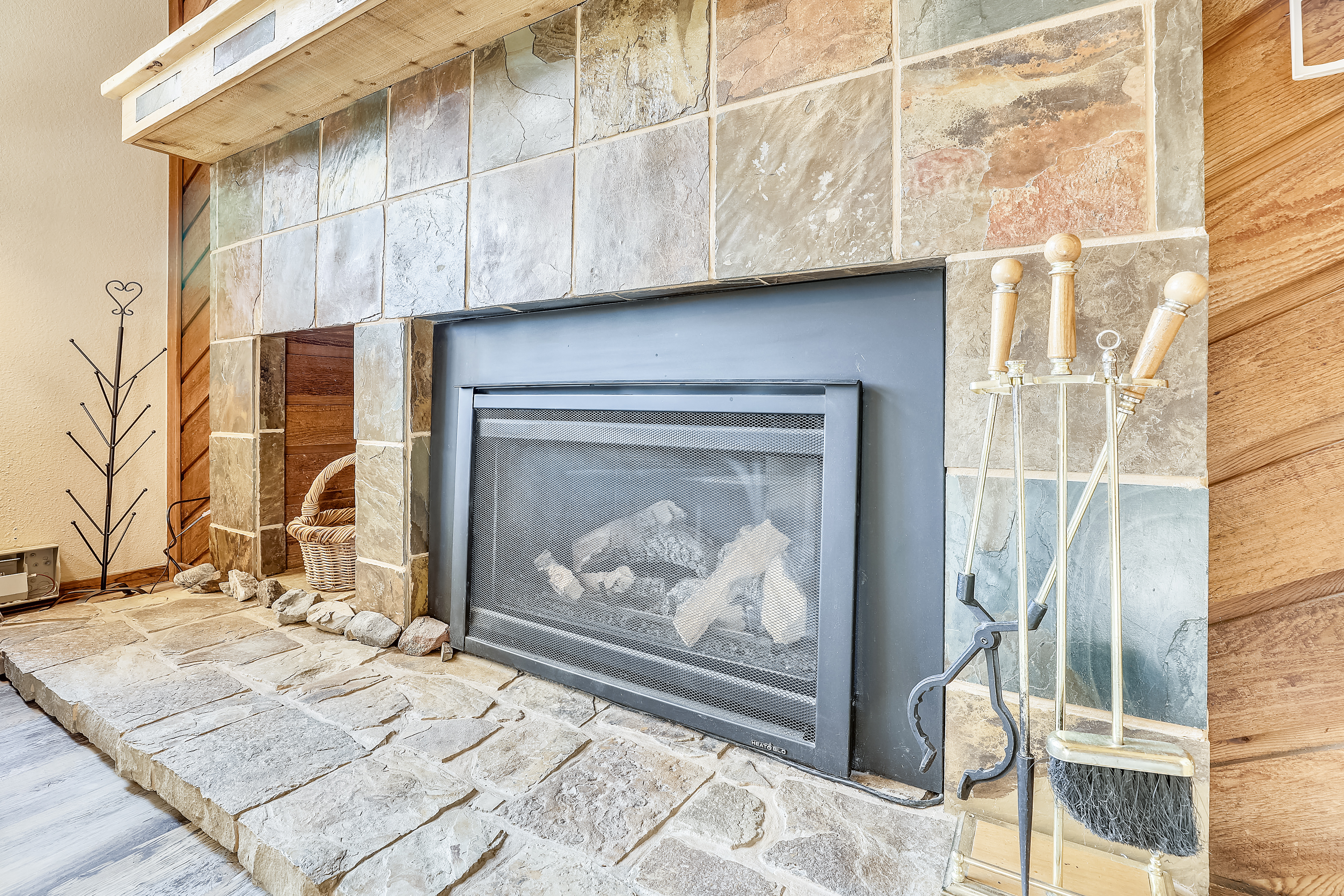 Gas fireplace - Cedars 2 Breckenridge Vacation Rental