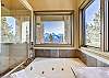 Upper level master bathroom with dual vanity, jetted tub and walk-in shower. - Charter Ridge 10 Breckenridge Vacation Rental 