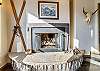 Beautiful gas fireplace to help you warm up after a long day on the slopes. - Charter Ridge 10 Breckenridge Vacation Rental 