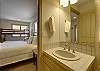 Lower level bathroom shared by the king and bunk bedrooms. - Charter Ridge 10 Breckenridge Vacation Rental 