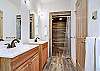 Mid-level master private bath with walk-in shower and 2 sinks. - Charter Ridge 60 Breckenridge Vacation Rental 