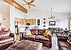 Collapse after a day of skiing, hiking or biking on the comfy leather furniture. - Charter Ridge 60 Breckenridge Vacation Rental 