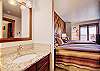 Large walk in shower and single vanity with granite countertops. - Cimarron 301 Breckenridge Vacation Rental 