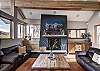 Flat screen tv and gas fireplace - Cloud Cabin Breckenridge Vacation Rental 