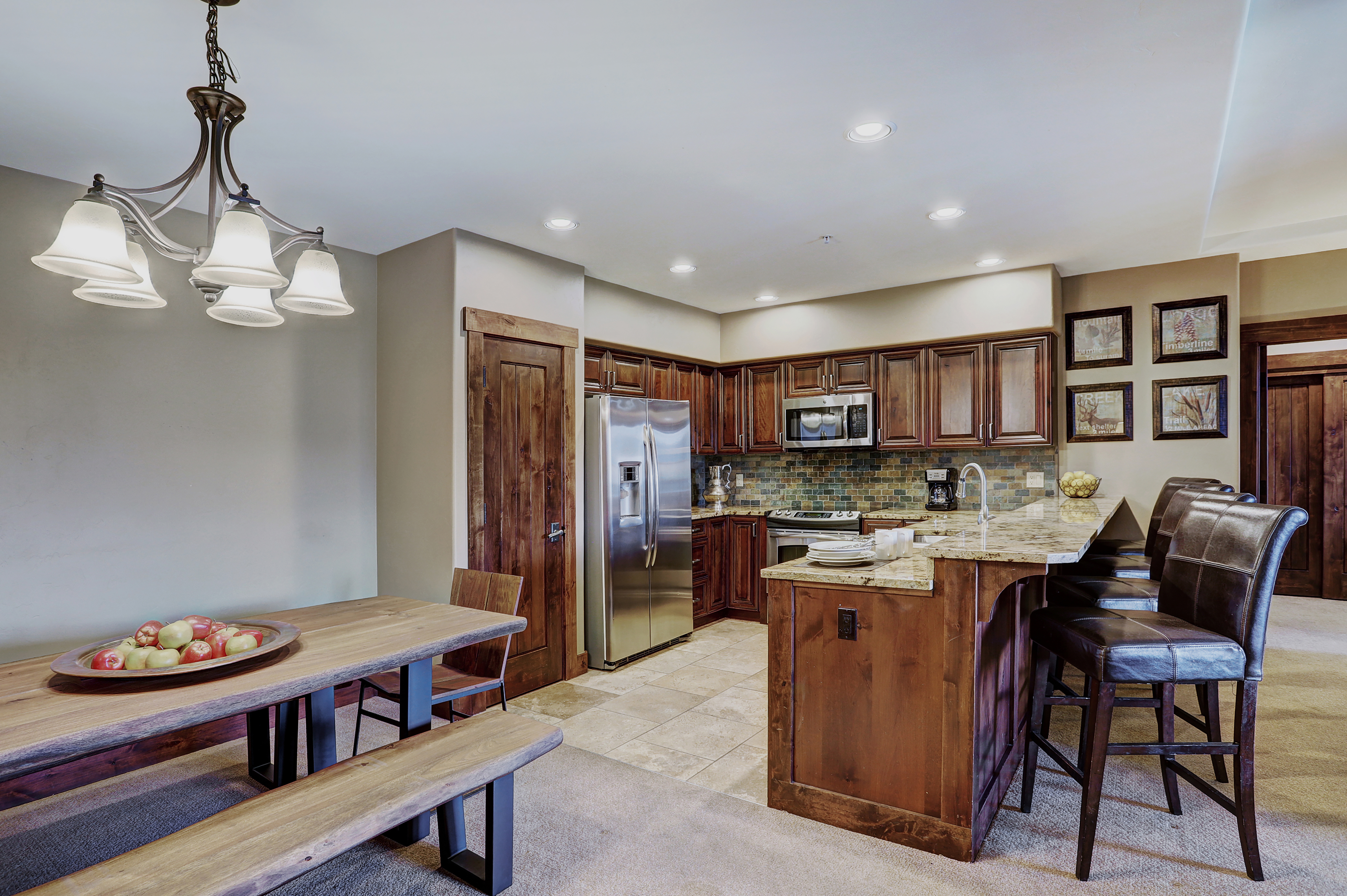 Spacious dining area for yummy meals or fun game nights.