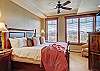 Enjoy the mountain views from the master bedroom with a king bed.