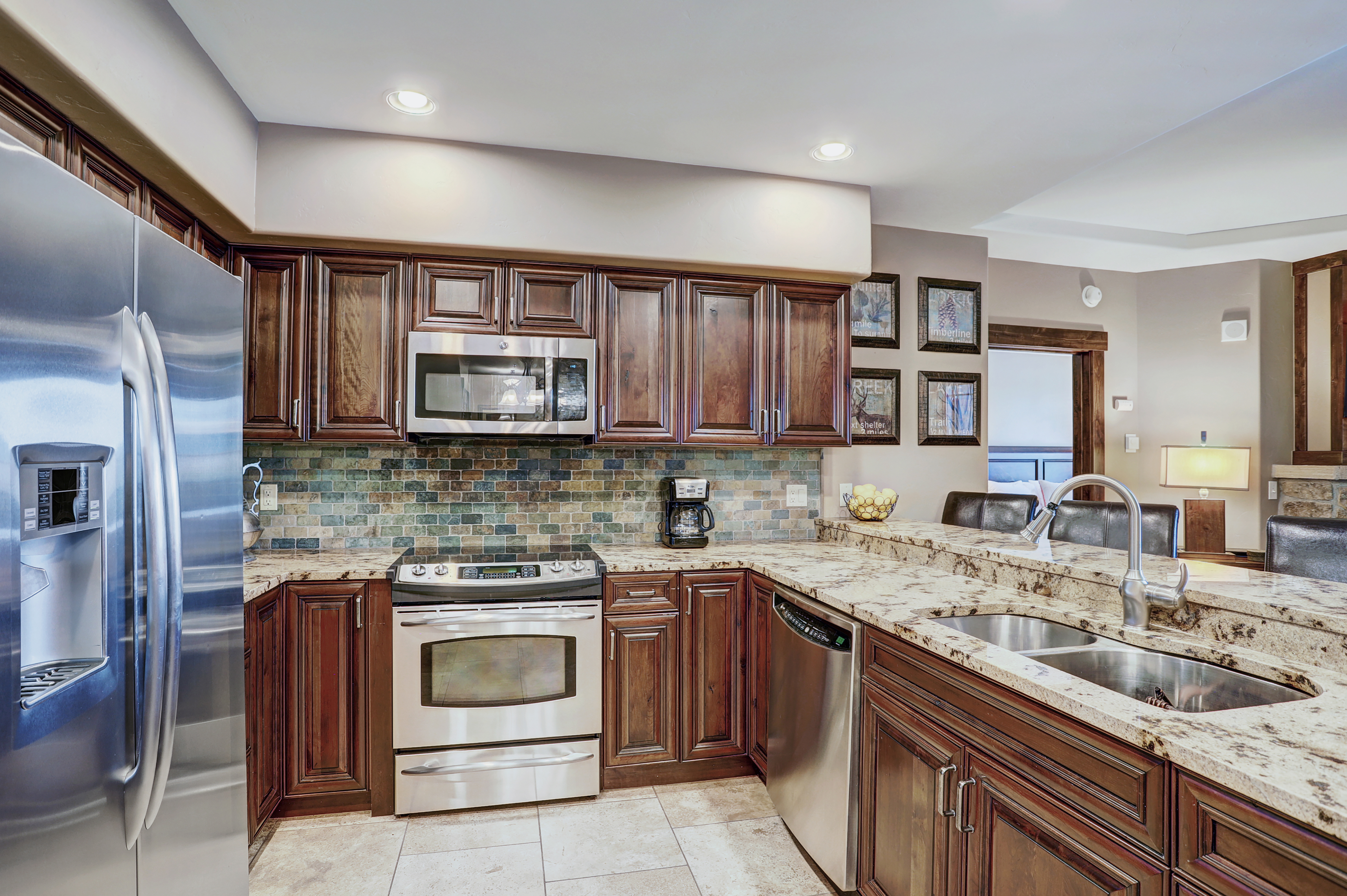 Make home cooked meals in the updated kitchen.