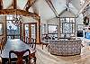 Panoramic view of living and dining areas - Dunkin Hill Lodge Breckenridge Vacation Rental 