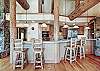 Kitchen island with seating for 4 - Dunkin Hill Lodge Breckenridge Vacation Rental 