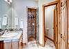 King bathroom with walk-in shower - Dunkin Hill Lodge Breckenridge Vacation Rental 