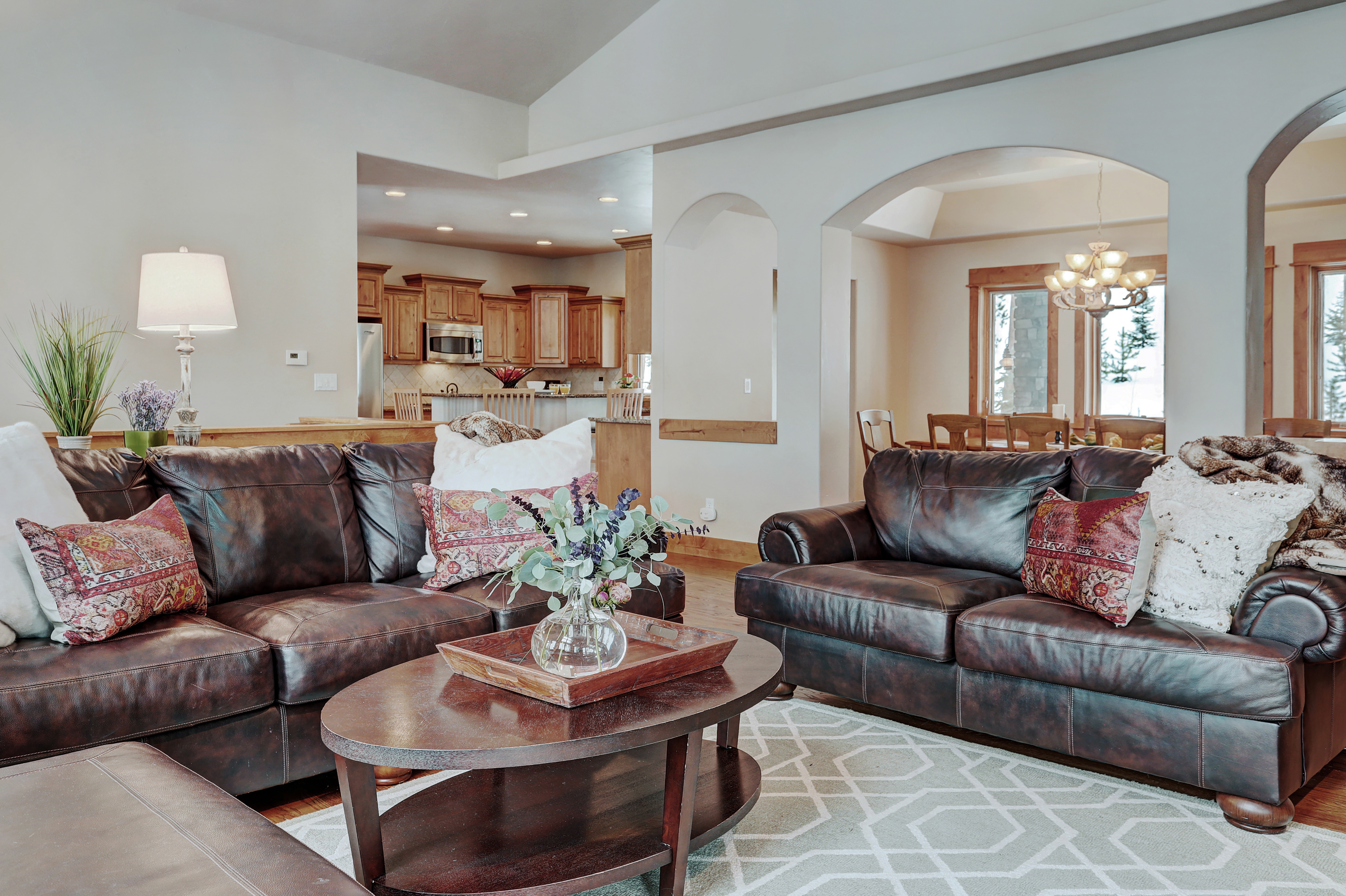 Living area, located on the main level - Highlands Trail House Breckenridge Vacation Rental