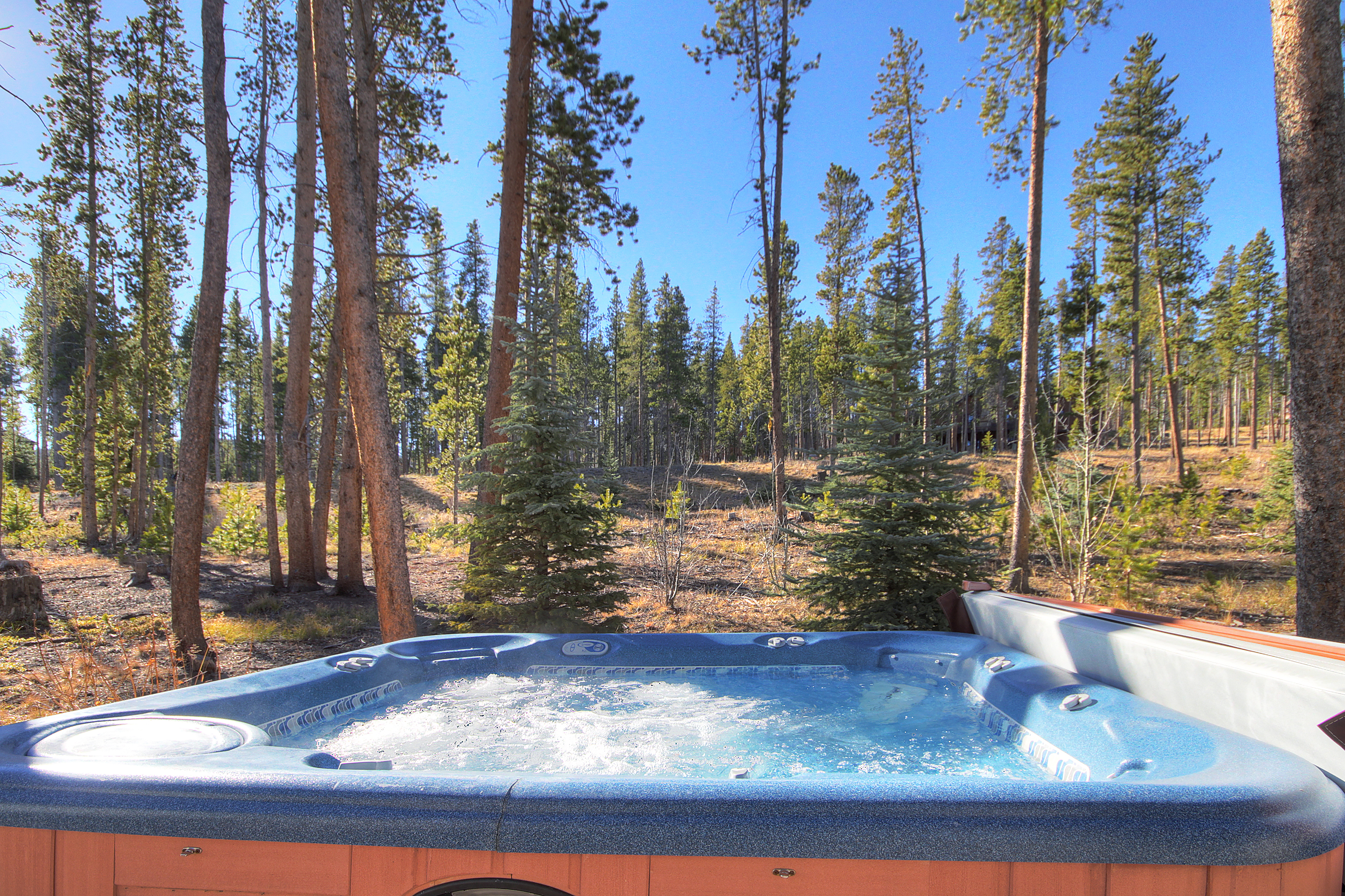 Enjoy the hot tub after a long day - Highlands Trail House Breckenridge Vacation Rental
