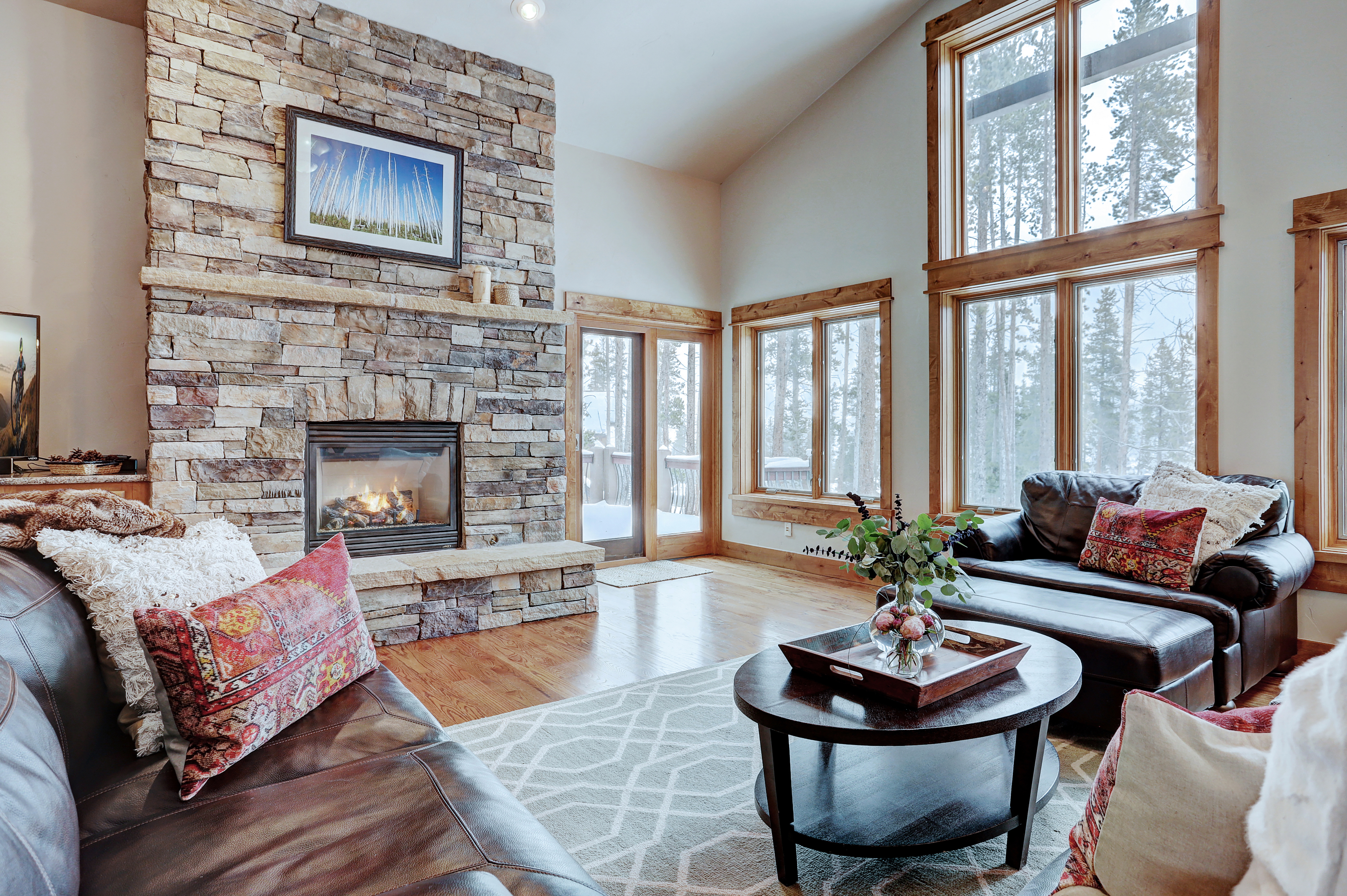 Spacious living room with gorgeous views - Highlands Trail House Breckenridge Vacation Rental