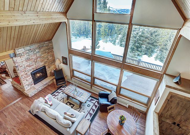 Overhead living area view - Lodge at Boreas Pass Breckenridge Vacation Rental