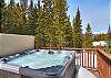 Hot Tub, located on the deck - Lodge at Boreas Pass Breckenridge Vacation Rental 