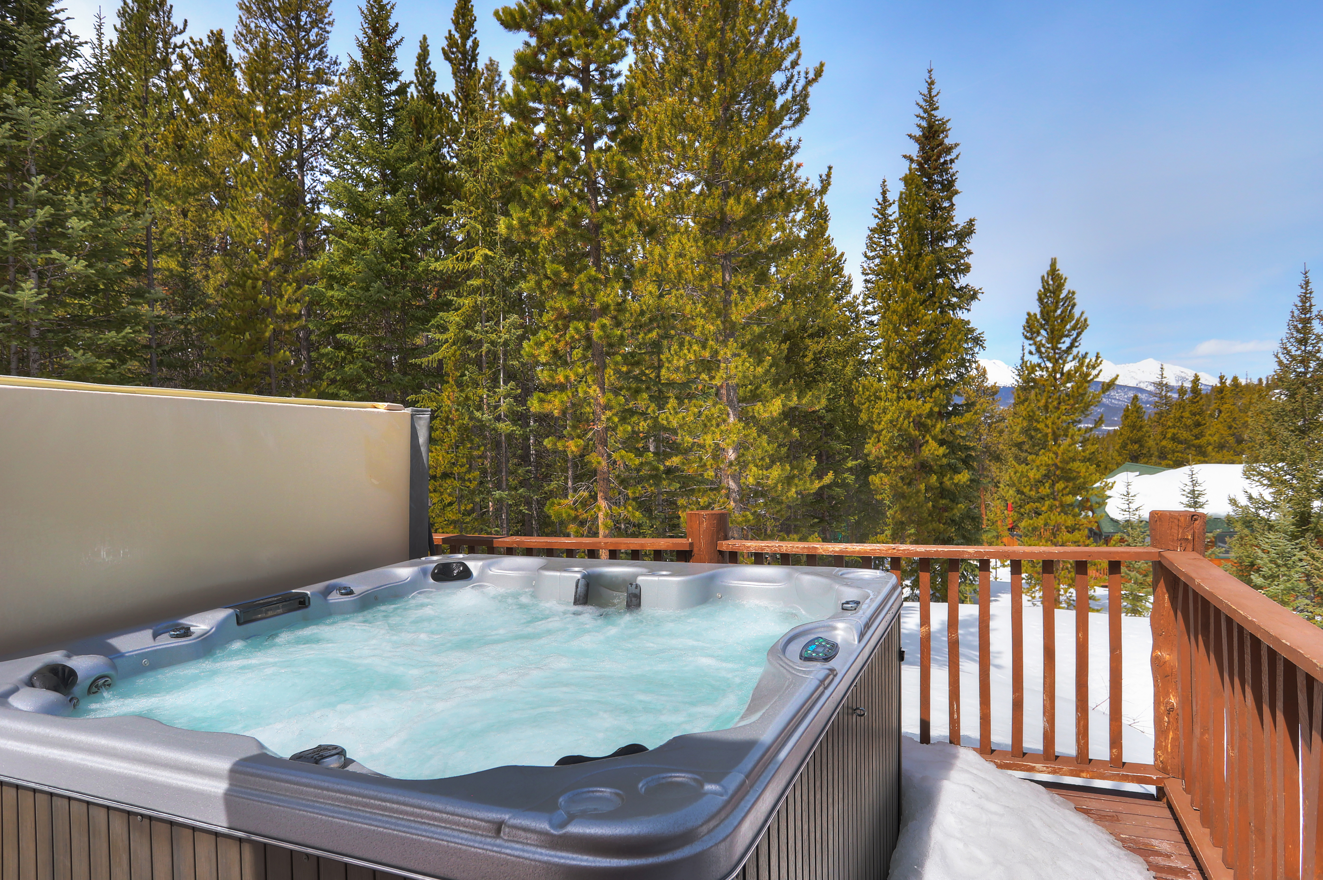Hot Tub, located on the deck - Lodge at Boreas Pass Breckenridge Vacation Rental