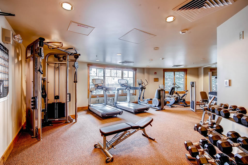 Guests have access to onsite amenities including a fitness center