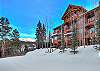 View from the slopes towards the lodge. 