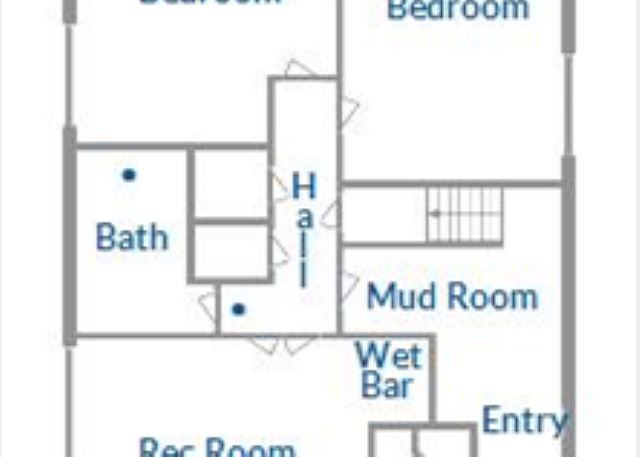 Lower level floor plan - Powder Moose Villa - Breckenridge Vacation Rental