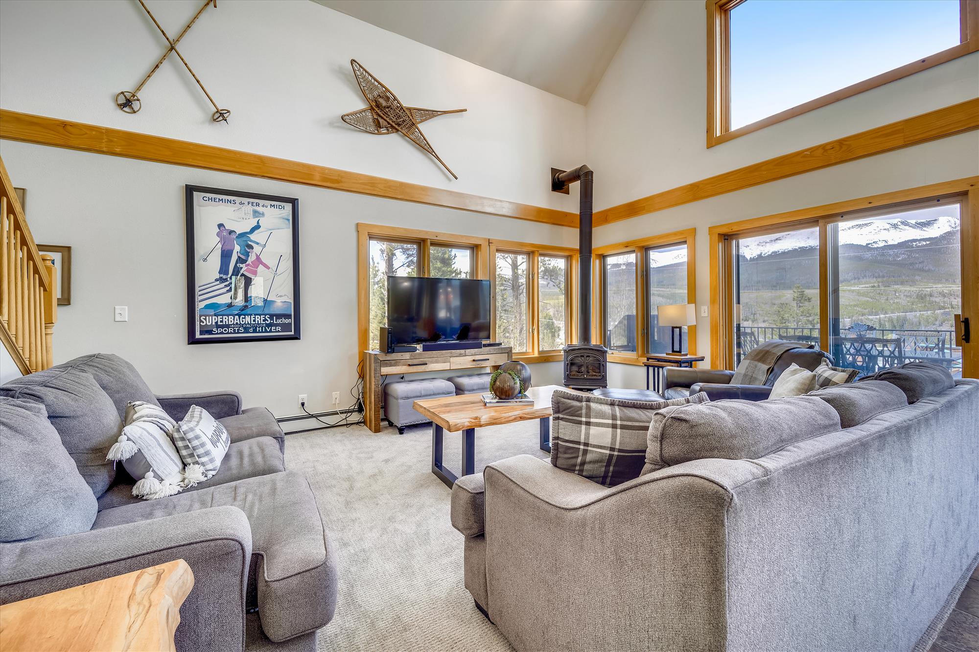 Living area with great views - Powder Moose Villa – Breckenridge Vacation Rental