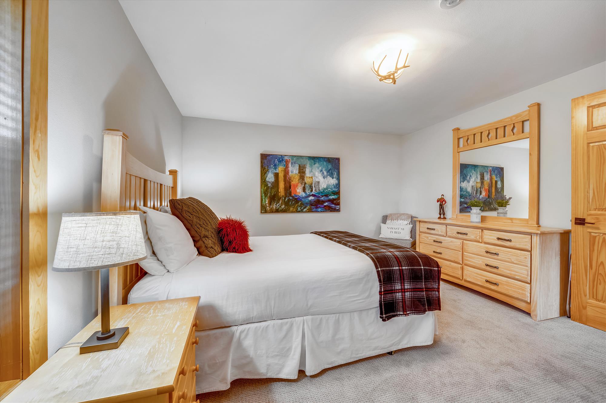Queen Bedroom lower level - Powder Moose Villa - Breckenridge Vacation Rental