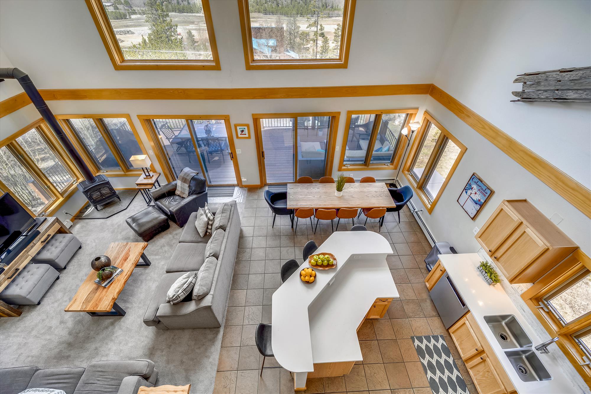 Overlooking main level living area - Powder Moose Villa – Breckenridge Vacation Rental