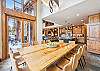 Open concept dining area and kitchen, Snow Mansion, Breckenridge Vacation Rental