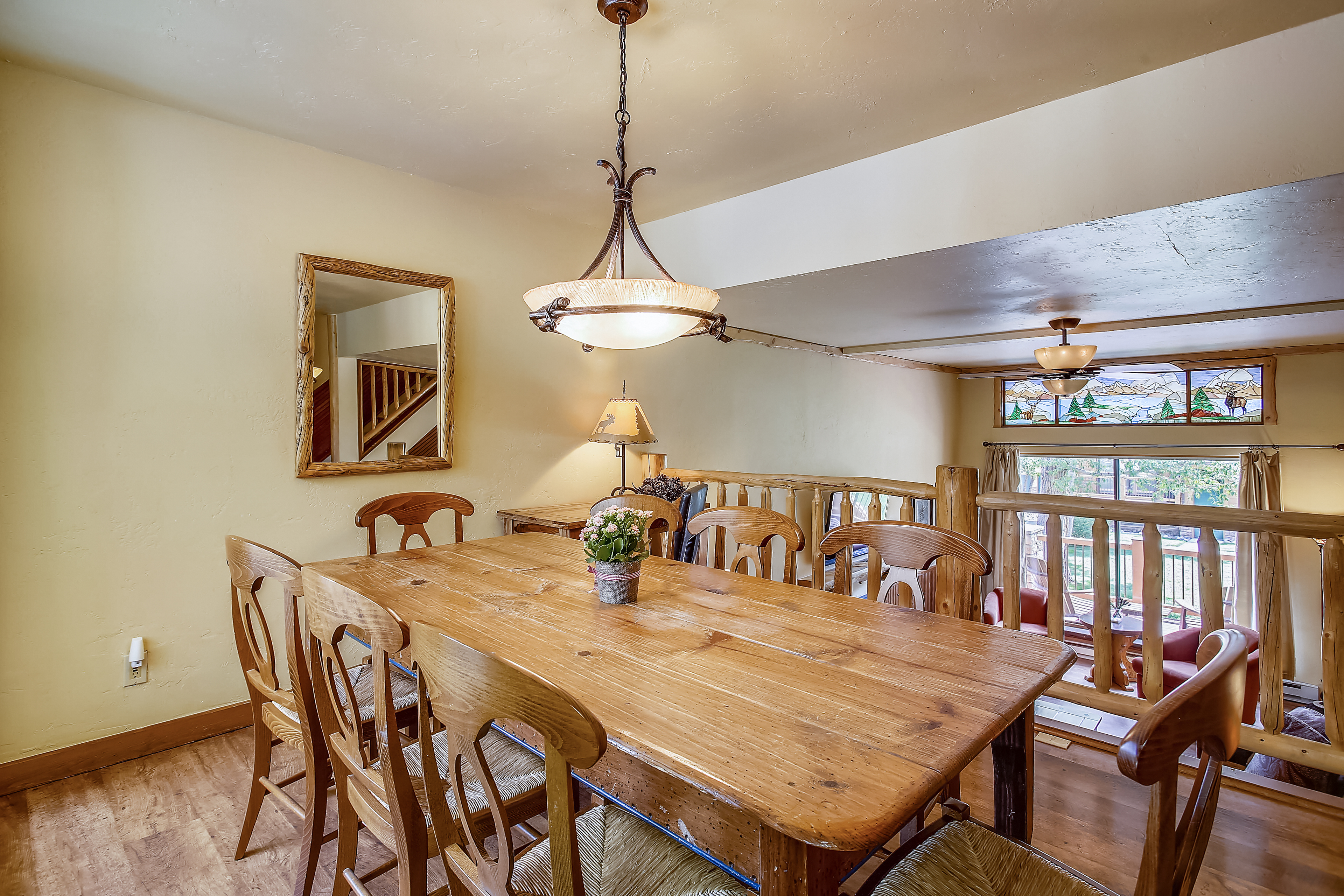 Enjoy a family meal or game night in this dining area - Cedars 53 Breckenridge Vacation Rental