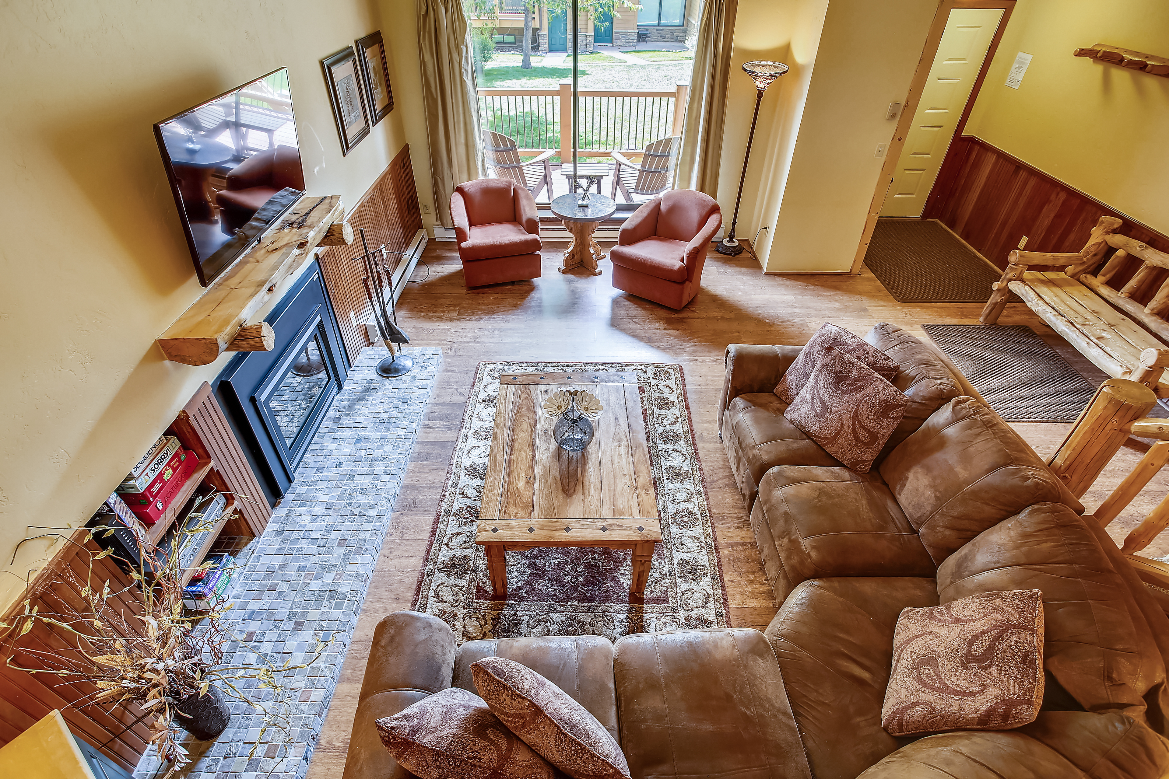 Overhead living room view - Cedars 53 Breckenridge Vacation Rental