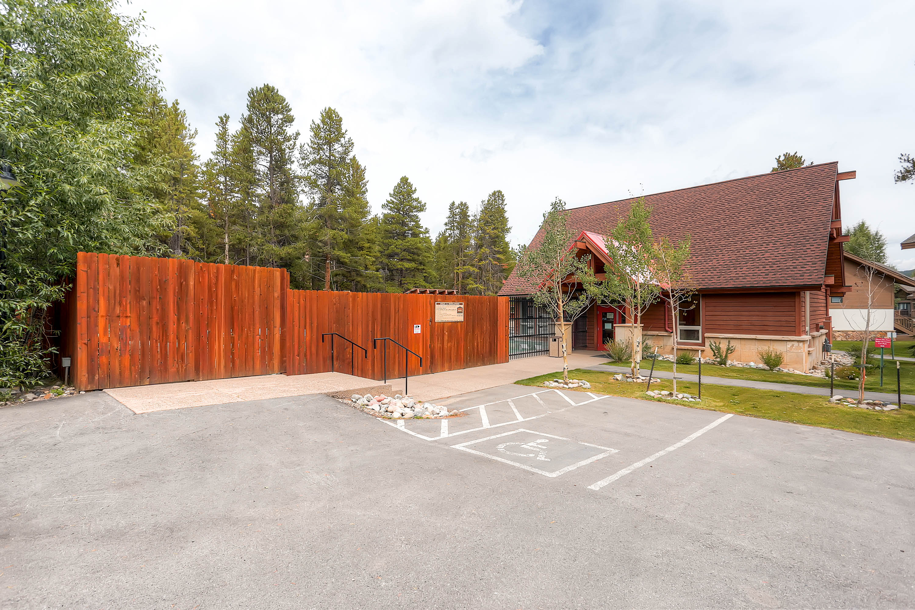 Entryway to pool and hot tub areas - Cedars 53 Breckenridge Vacation Rental
