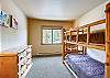 Bunk bedroom with twin/twin bunk bed - Cedars 53 Breckenridge Vacation Rental