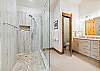 Main bath with walk-in shower - main level - Cucumber 41 - Breckenridge Vacation Rental