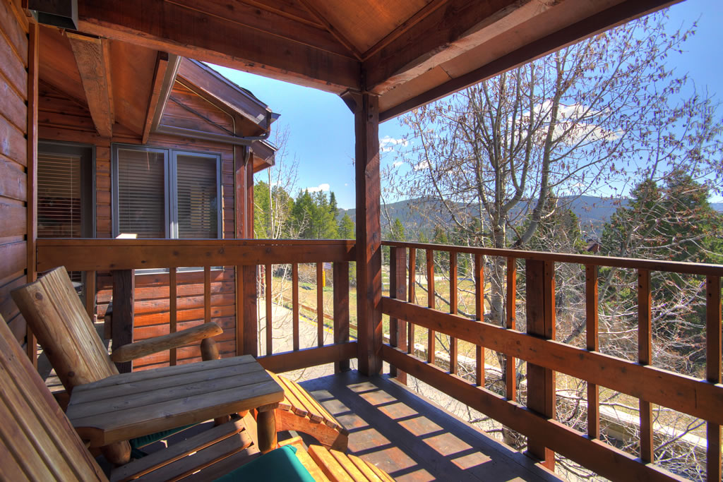 Take in the mountain views from the deck with 2 patio chairs