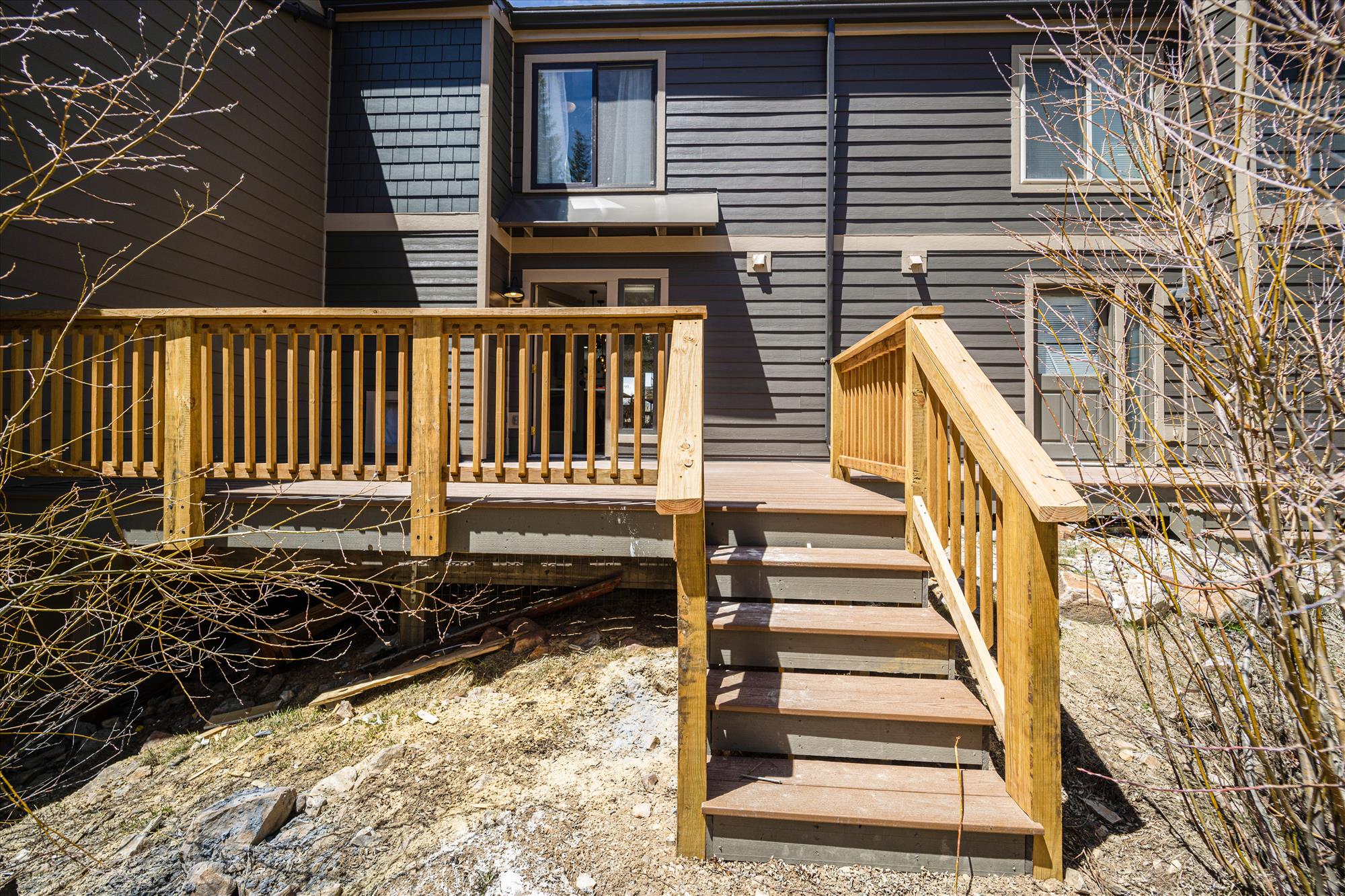 Stairs leading from rear deck - Tenmile Viewhouse Breckenridge Vacation Rental
