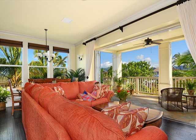 Expand your Villa outdoors on the Spacious Lanai