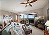 Living and dining area with ocean view
