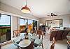 Dining area with six chairs