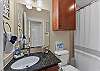 Second bathroom with tub/shower combination,